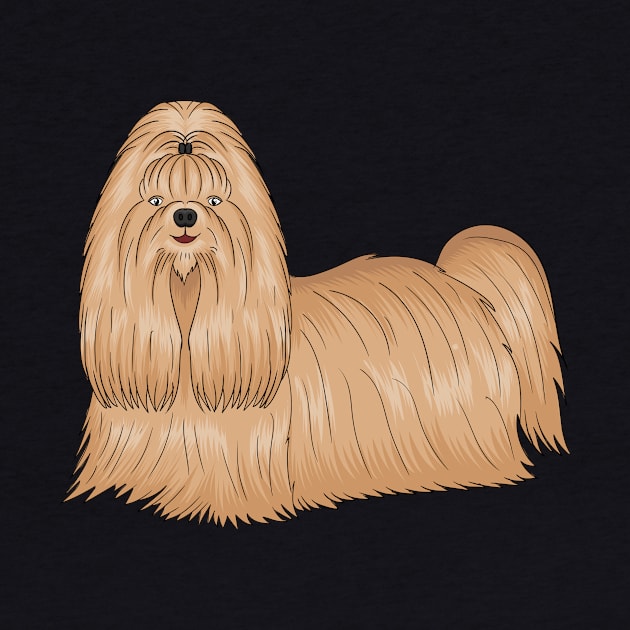 Shih tzu long hair dog cartoon illustration by Cartoons of fun